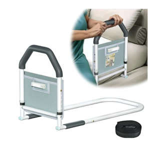 Bed Rails for Elderly Adults Safety - with Motion Light & Storage Pocket - Adjustable Bed Assist Rails for Seniors & Patients - Safety Bed Cane Fits Any Bed