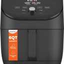 Instant Pot Vortex Slim XL 6QT Air Fryer that Crisps, Roasts, Reheats, Bakes, Broils & is Quiet, Space Saving, Nonstick, Dishwasher-Safe, 100+ In-App Recipes, from the Makers of Instant Pot, Black, 6 Quarts