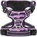 Timos Dog Harness,No-Pull Pet Harness Adjustable Soft Padded Dog Vest,Reflective No-Choke Pet Oxford Vest with Easy Control Handle for Large Dogs,Moon Night,L