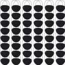 Chivao 48 Pieces Pirate Eye Patches for Kids Black Felt Pirate Captain Patches Bulk for Adults Single One Eye Role Playing Theme Party Cosplay Props Accessories