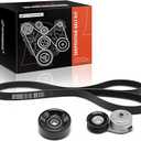A-Premium Engine Serpentine Belt Drive Kit with Tensioner & Idler Compatible with Chevrolet, GMC, Isuzu, Oldsmobile & Workhorse Cars - C1500 2500 3500, Tahoe, Savana, Express & More, 4.3L 5.0L 5.7L