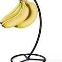 Banana Holder Stand, Banana Hanger Stand Black, Metal Bananas Tree Hanger to Keep Bananas Fresh for 15LB