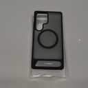 TORRAS Strong Magnetic & Seamless Stand for Samsung Galaxy S25 Ultra Case, Fit for MagSafe, Mil-Grade Drop Protection, Kickstand for Samsung Galaxy S25 Ultra Case, Translucent Back/Black Edge