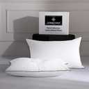 Feather Down Pillows Queen/Standard Size Set of 2, Luxury Hotel Collection Bed Pillow 2 Pack, Down Surrounded Pillows for Sleeping, Soft Fluffy for Side Sleepers 20x28 in.