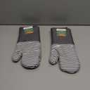 Jacent Culinary Elements Cotton Oven Mitt with Silicone Grip, Pack of 2