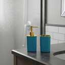 2Pack Bathroom Accessories Set, Sky Blue Bathroom Set. Bathroom Toothbrush Holder Set, Includes Dispenser and Toothbrush Holder. Bohemian Bathroom Accessories