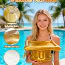 Piemow 2026 Pool Graduation Decorations - 14 Pcs Glitter Inflatable Float Letters & Beach Balls, Adult Grad Party Supplies for Class of 2026 Swimming Pool Celebrations