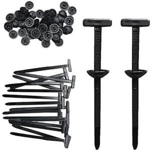 100PCS Nylon Universal Cable Tie Buckle – Heavy Duty Self-Locking Zip Ties Holder with Pin & Button Design, Plastic Cable Ties Tool Fasteners Car Body, UV Resistant Zipties for Car Daily Auto Fixing