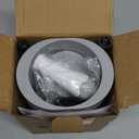 Compact Toilet Brush & Holder, Stainless Steel Handle, Space Saving for Storage, Deep Cleaning, Drip-Proof, Easy to Assemble, Nylon Bristles, White & Grey (1 Pack)