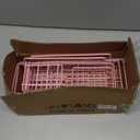 5 Pack Shower Caddy Organizer Rack Shelf for Inside Shower, Adhesive Bathroom Wall Storage Basket Rustproof Stainless Steel Shampoo Holder, Girly Bathroom Accessory Decor Set, Pink