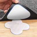 16 Sets Super Adhesive Carpet Pad Gripper, Heavy Duty Hook and Loop Strips Rug Tape for Hardwood Floors Tile, Rug Corners to Hold Rug Down, Keep Area Rugs Safe and in Place