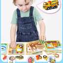 Benresive Wooden Toddler Puzzles, Montessori Toys for 1 2 3 Year Old Boys, Toys for 1 2 3 Year Old Boy Birthday Gifts, 8 Pack Vehicle Toddler Learning Educational Puzzles