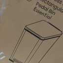 Home Zone Living 8 Gallon Slim Kitchen Trash Can with Soft Close Lid, Step Pedal, Bag Tuck Band, and Removable Liner, Stainless Steel, Silver