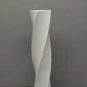 Tall Twisted Geometric Ceramic Vase on Floor for Home Decor Creative Unique Decorative Vase (16 inches)