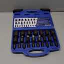 LLNDEI Screw Extractor Set Hex Head Multi-Spline Easy Out Bolt Extractor Set, EZ Out Rounded Screw Remover, 1/8 Inch to 7/8 Inch in 1/32-Inch Increments, CR-MO, 25 Pieces, Stripped Fastener Tool