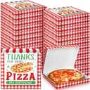 24 Pcs Mini Pizza Box 6.3 x 6.3 x 0.9 Inch Mini Pizza Box Takeout Boxes Food Delivery Boxes for Guests Celebrations Party Favors Weddings (Birthday Party)