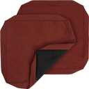 FUNHOME Outdoor Cushion Covers 22 x 22 x 4 inch,Set of 2,Non-Slip Grips Bottom,Replacement Cushion Covers for Garden Patio Furniture Couch Chair,Fade-Resistant Slipcover Only,No Insert(Dark Red)