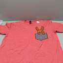 Pocket Bunny Rabbit Cute Happy Easter Day Men Women Kids T-Shirt Red Large