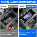 Karltys Center Console Organizer Tray for Land Rover Defender Accessories 90 110 130 2020-2025 2026, Durable ABS Middle Console Organizer Central Storage Box with Non-Slip Mat