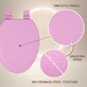 Toilet Seat, Slow Close, Soft Touch, Ultra-Smooth Matte Finish (No Orange-Peel Texture), Premium Moulded Wood, Quick Release, PIKLiDS (Pink, Elongated)