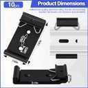 Hicarer 10 Pcs Din Rail Mount Clip 1.02 Inches Width Snap in Universal Mounting Brackets Fixed Clamp, Black Aluminum Alloy Relay Clip for 35mm Din Rail Switches and Injectors