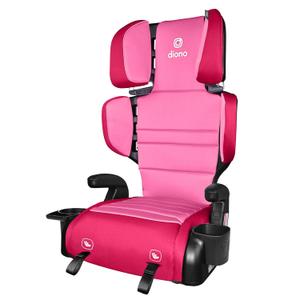Diono Connect3 RXT 2-in-1 High Back Booster, Slim Fit 3-Across in Many Mid-Sized Sedans and SUVs, for Children from 40-120 lbs., Lightweight with Latch, Pink Cotton Candy