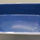 IRIS USA Cat Litter Box XX-Large Open Top with High Sided Walls Tall Scatter Shield Scoop Included Easy Clean Plastic Pan for Big Cats Kittens Multi-Cat Households 30"L x 20"W x 14"H Navy
