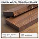 Homeforia Classic Walnut 20 inch Floating Shelf, High End Solid Real Wood Small 20inch Floating Shelves for Wall Mounted, 20in Floating Shelves, Heavy Duty Bracket, 20 X 6.5 X 1.75 inches, Set of 2