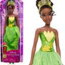 Mattel Disney Princess Tiana Doll in Sparkling Fashion with Removable Skirt, Tiara and Shoes, Posable & Collectible, Inspired by Movie
