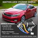 RAMATA 81970-2TA00 Ignition Lock Cylinder Start Switch with Keys, Left Driver Side Door Lock Cylinder, Compatible with 2011 2012 2013 2014 2015 Kia Optima 2013 2014 2015 2016 2017 Kia Rio