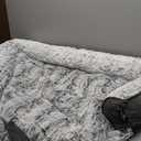 Calming Large Dog Bed for Couch, 41 x 37 inch Removable Couch Cover for Dogs Washable, Non-Slip Fluffy Plush Dog Sofa Mat for Furniture Protector - Grey