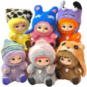 Wakuku Fuzzy Trendy Fun Party Series Blind Box Cute wakuku Action Figure Mystery Box Plush Doll Bag Keychain Pendant