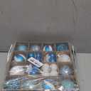 5 FT 144 LED Lighted Wall Christmas Tree with Decorative Balls, 8 Light Modes Plug in Half Christmas Tree, Hanging Flat Mounted Trees for Holiday Apartment Room (Silver, Blue and White)