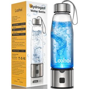 Hydrogen Water Bottle,Portable SPE/PEM Hydrogen Generator Cup 16oz,Rich Hydrogen Infused Water Maker for Health, Fitness,Gift for Home, Office & Travel (Sliver)