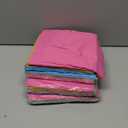 Party Essentials 2-Ply Disposable Four Fold Square Color Paper Dinner Napkins, 15.75" x 15.75" Unfolded for Party and Every Day Use, 96 Count, Assorted Neon Brights