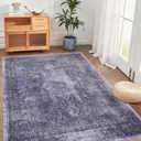 NAAR Area Rug 3X5, Washable Rug, Low-Pile, Non-Slip, Non-Shedding, Foldable, Kid & Pet Friendly - Area Rugs for Living Room, Bedroom, Kitchen, Dining Room Rug, (Anthracite, 3' X 5')