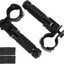 M8 Foot Pegs with Clamps Fit 22-35 ｍｍ Tube Core CNC Universal Bike FootPeg Foldable 90 Degree Anti-Skid for Super 73, Bicycle, Mini Bike, Electric Motor, ATVs, UTVs, Go Karts, Quads, Scooters Black