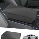 Center Console Armrest Cover for Cybertruck, TPE Armrest Box Protector Center Console Cap fit for 2024 Tesla Cybertruck Accessories (Black)