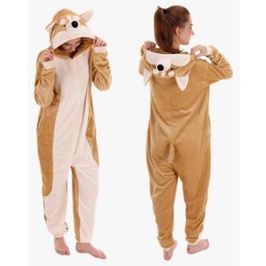 COSUSKET Snug Fit Unisex Adult Onesie Pajamas, Flannel Cosplay Animal One Piece Halloween Costume Sleepwear Homewear, XL