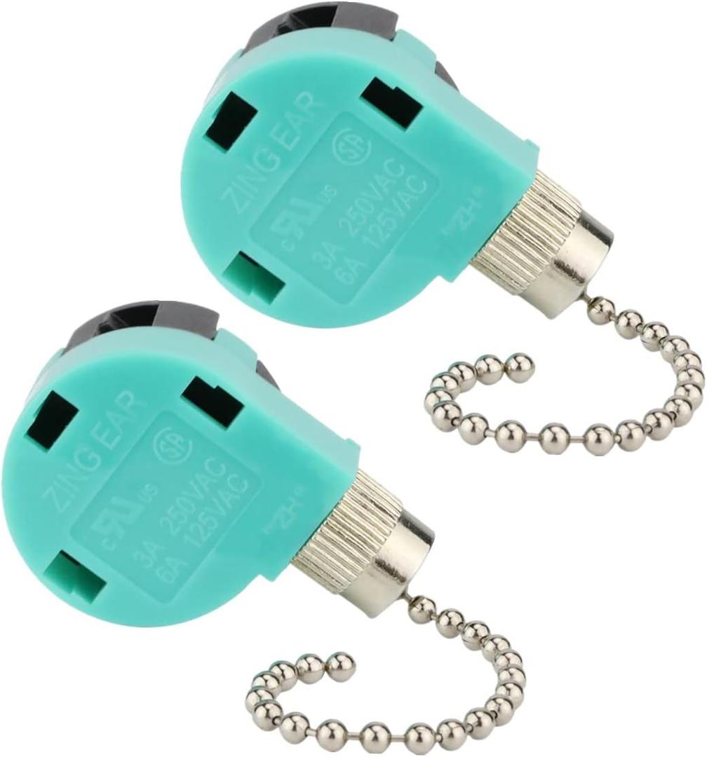 Ceiling Fan Switch 3 Speed 4 Wire Zing Ear ZE 268S6 Pull Chain Switch Control Replacement 3 Speed Control Switch Ceiling Fans, Wall Lamps, Cabinet Light