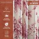 Maison d' Hermine Curtains for living room 100% Cotton 84 inch length One Panel Light Filtering Toile Curtains for Bedroom Windows with rod and loop Pockets Drapes (Paradise Lacquer Red, 50"W x 84"L)