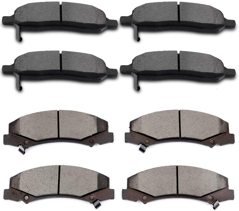 cciyu D1159 D1172 Front Rear Ceramic Brake Pads Kits 8pcs fit For 2006-2011 For Buick Lucerne, 2006-2011 For Cadillac DTS