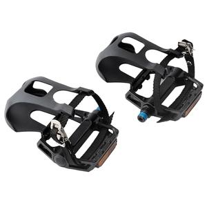 1 Pair Bike Pedals with Toe Cages for Peloton, Spin, & Outdoor Bikes - Aluminum 9/16" Replacement Parts