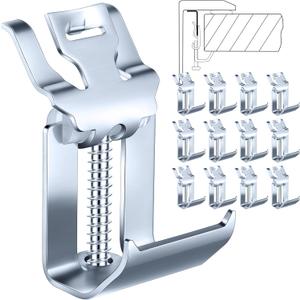 Dreyoo Sink Clips for Kitchen Sink Installation, 12 Pack Heavy Duty Sinks Mounting Clips for Top Mount & Drop In Sinks, Upgraded Adjustable Brackets Fit 1-1/4 inch Countertop Thickness