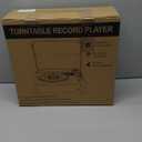 Vintage Record Players for Vinyl with Speakers Belt-Driven Retro Turntable LP Player Support 3-Speed, Bluetooth Playback, AUX-in, Headphone, RCA All-in-one Auto Stop Phonograph Wooden Brown