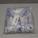 ThCreasa Womens Sherpa Lined Flannel Jacket with Hand Pockets, Plaid Button Down Fuzzy Shirt Jackets (Small, Beige)