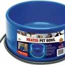 Farm Innovators 60 Watt Premium Plastic Heated Pet Water Bowl with Advanced Thermostatic Control for Large Dogs and Cats, Blue