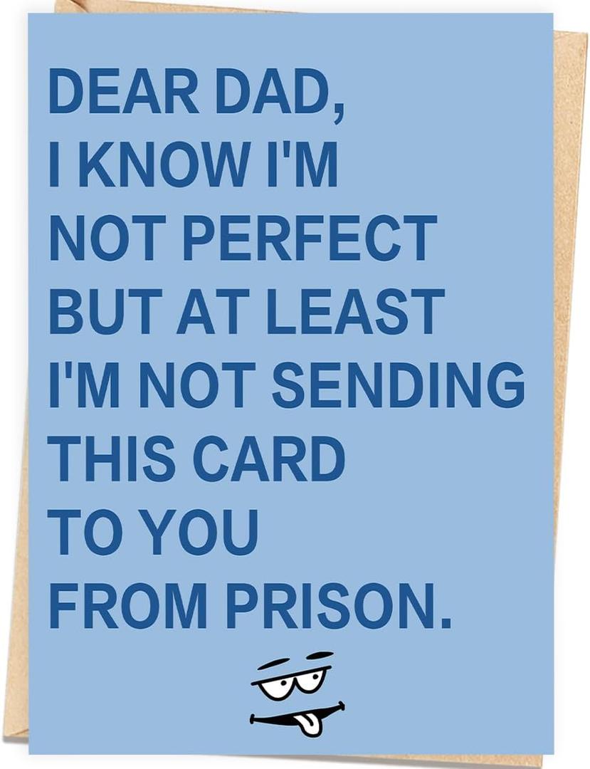 3 x Funny Fathers Day Card for Dad, Father's Day Card Gifts from Daughter Son, Personalized Fathers Day Gift