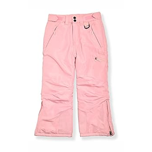 Arctic Quest Insulated Ski and Snow Pants for Boys and Girls, Water Resistant Trousers for Kids Blush