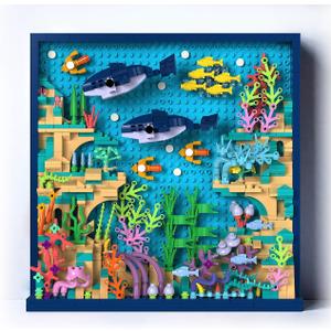 TG BLOCKS Micro Brick Ocean World Building Set, 3D Wall Art Home Office Decoration or Table Display, Creative Building Craft Set, Ideas Gift Building Toy for Adults,Teens Ages 8+ Kids